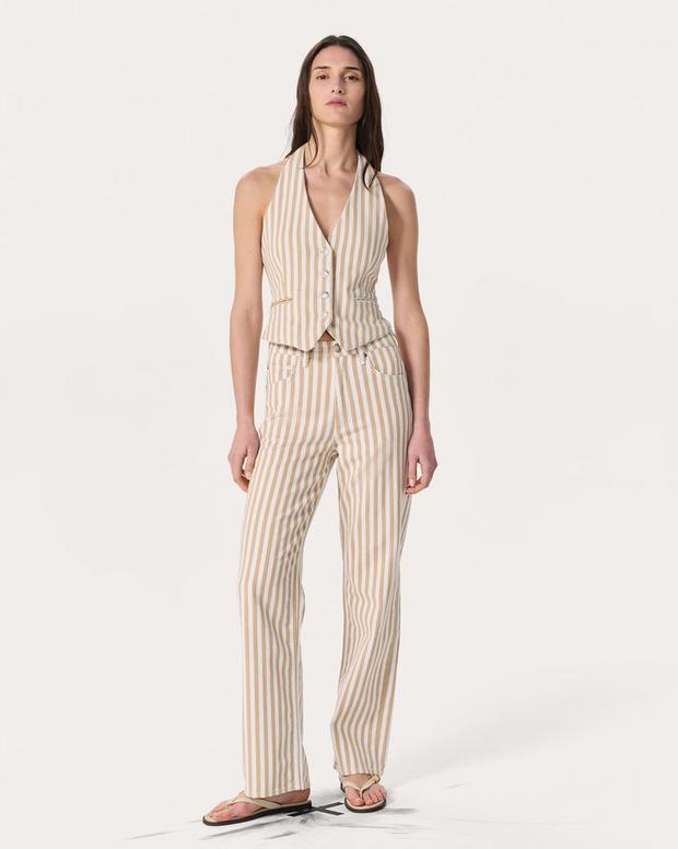 Rag & Bone Ethel Striped Denim Vest