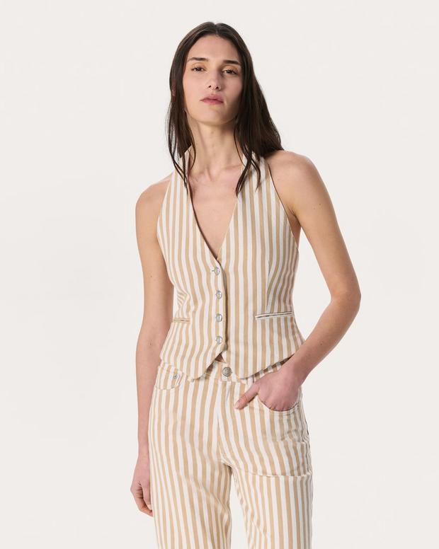 rag & bone Ethel Striped Denim Vest