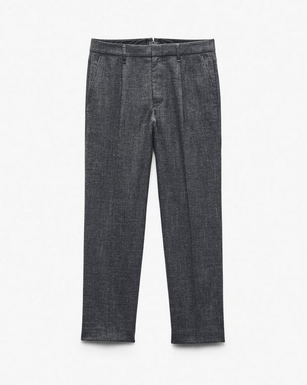 Rag & Bone Evan Pleated Italian Houndstooth Trousers