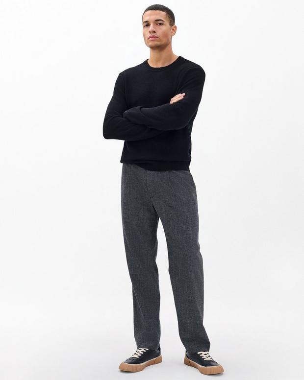 Rag & Bone Evan Pleated Italian Houndstooth Trousers