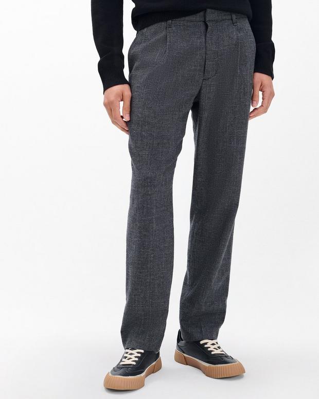 Rag & Bone Evan Pleated Italian Houndstooth Trousers