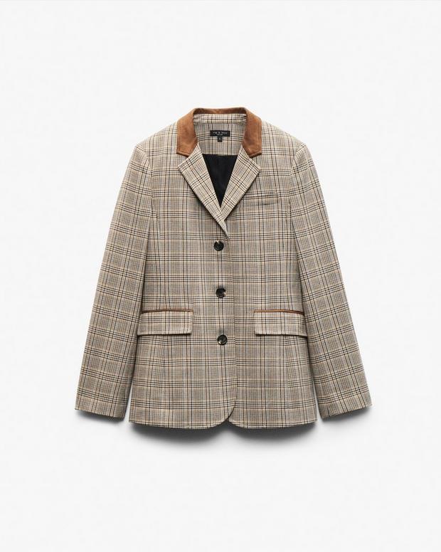 Rag & Bone Evia Plaid Blazer