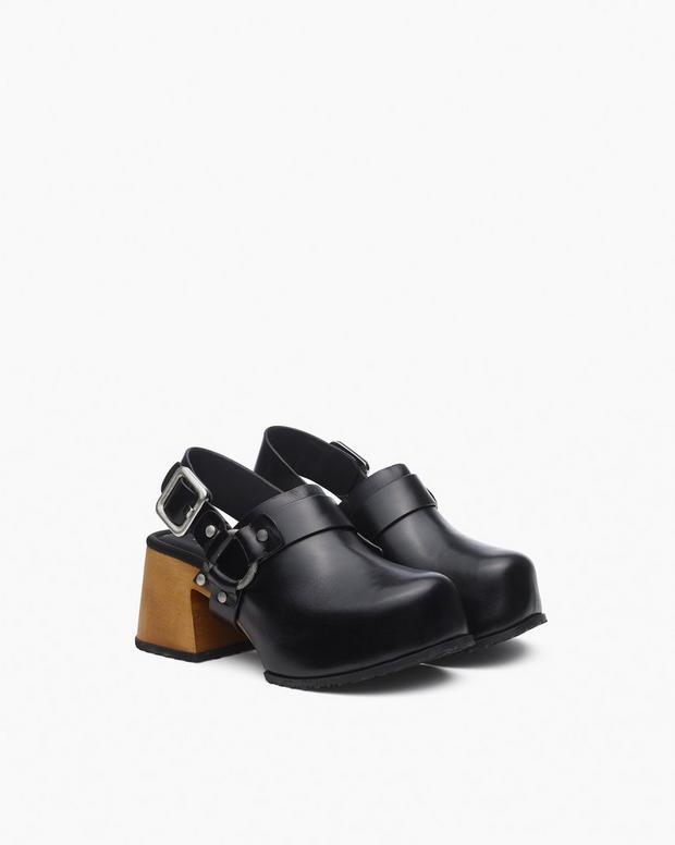 Rag & Bone Farrah Leather Harness Clogs