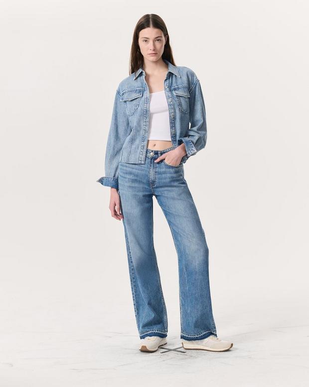 rag & bone Featherweight Logan Wide-Leg Jeans