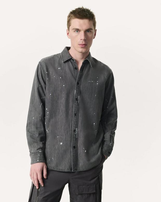 rag & bone Finch Hand-Painted Denim Shirt
