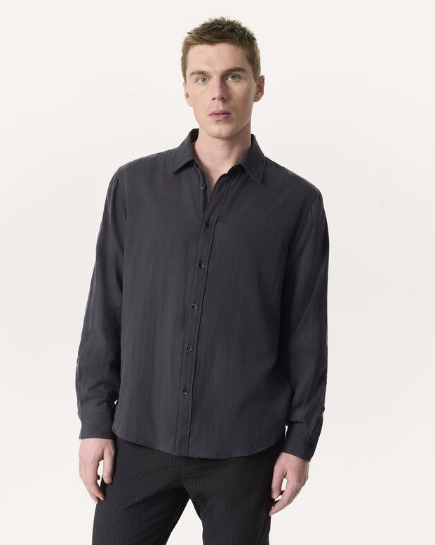 rag & bone Finch Striped Cotton Gauze Shirt