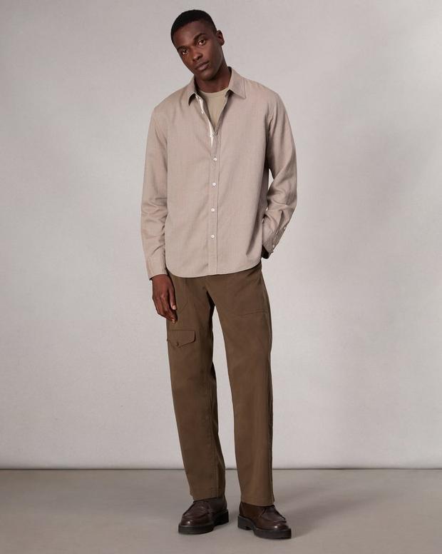 Rag & Bone Finch Textured Striped Shirt