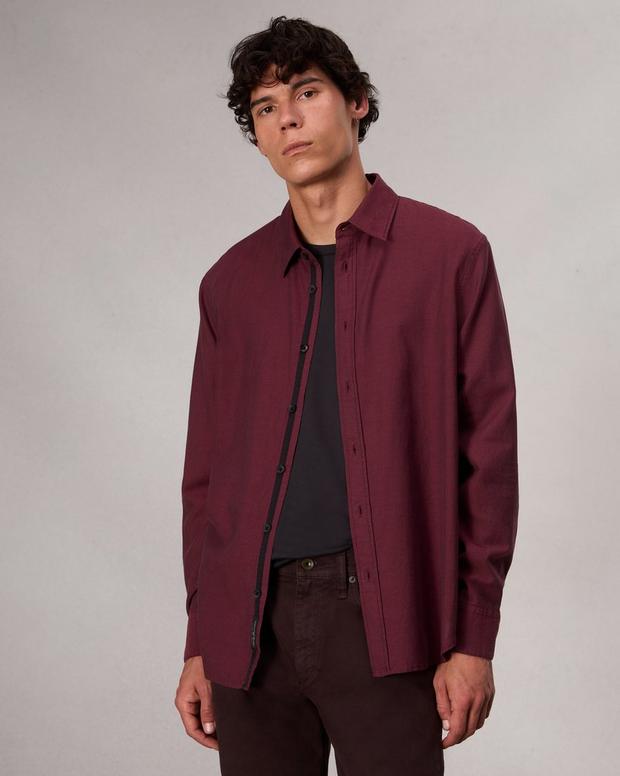 rag & bone Finch Textured Striped Shirt