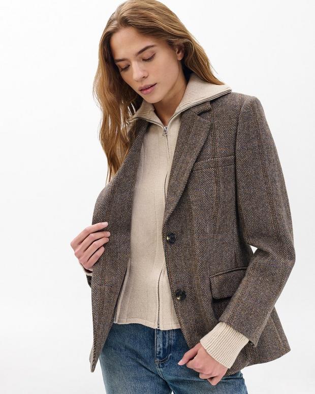 Rag & Bone Frank Mixed-Media Plaid Blazer