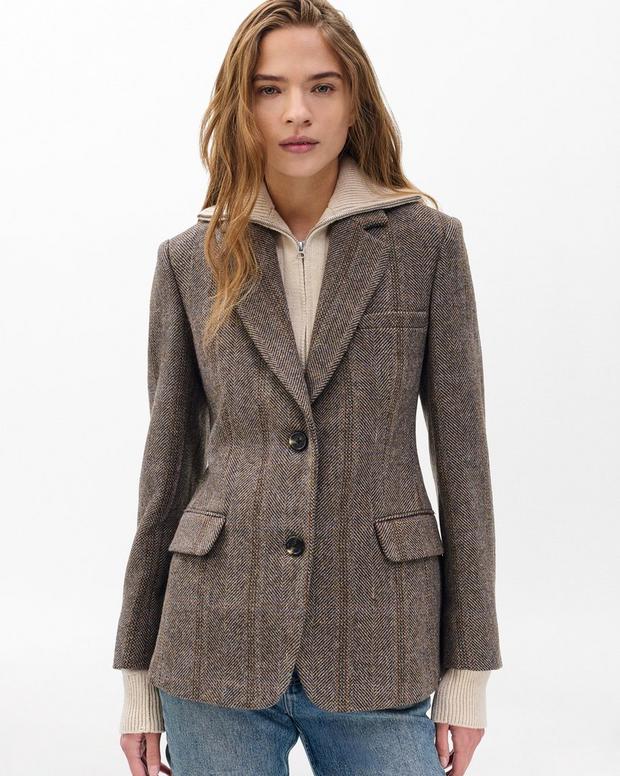 rag & bone Frank Mixed-Media Plaid Blazer