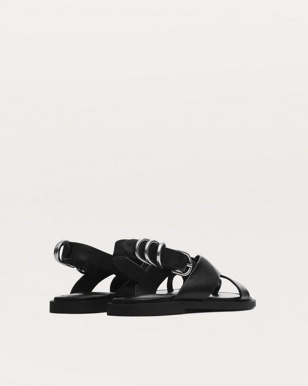 Rag & Bone Gia Leather Crossover Sandals