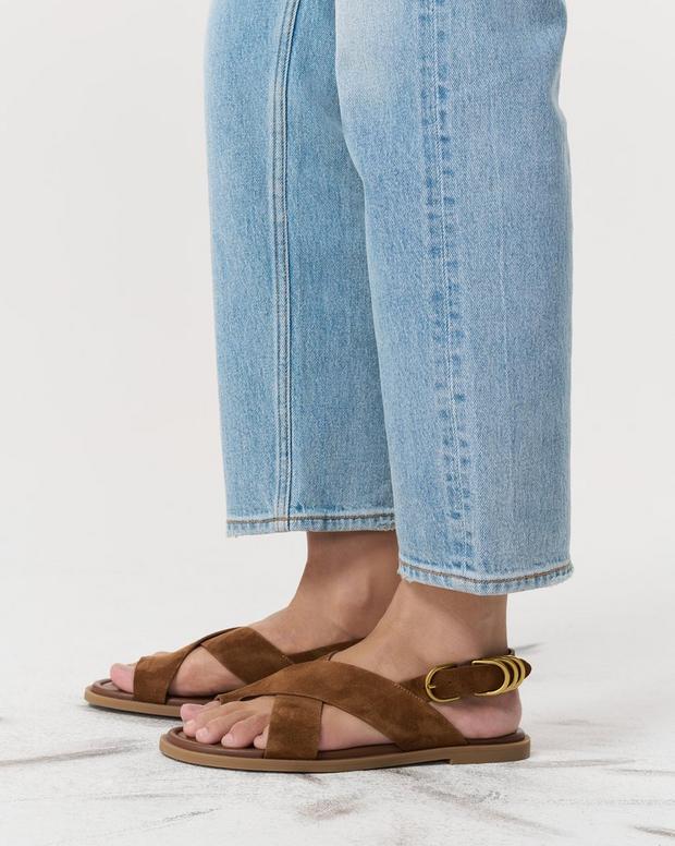 Rag & Bone Gia Suede Crossover Sandals