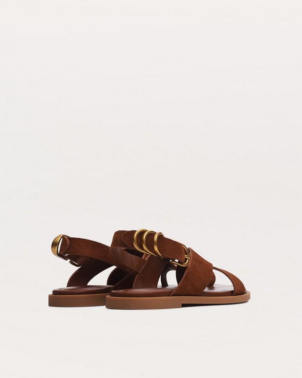 Rag & Bone Gia Suede Crossover Sandals