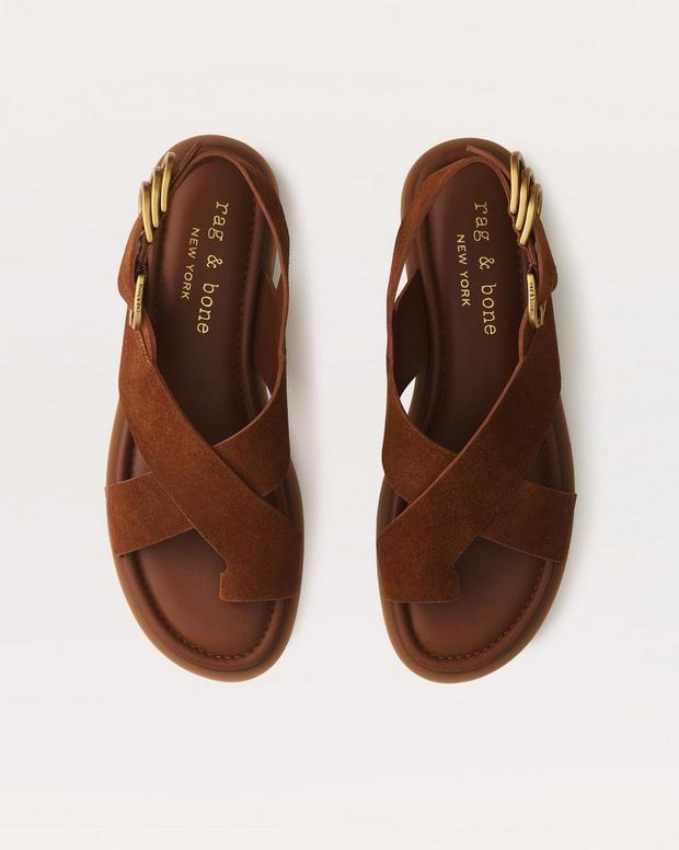Rag & Bone Gia Suede Crossover Sandals