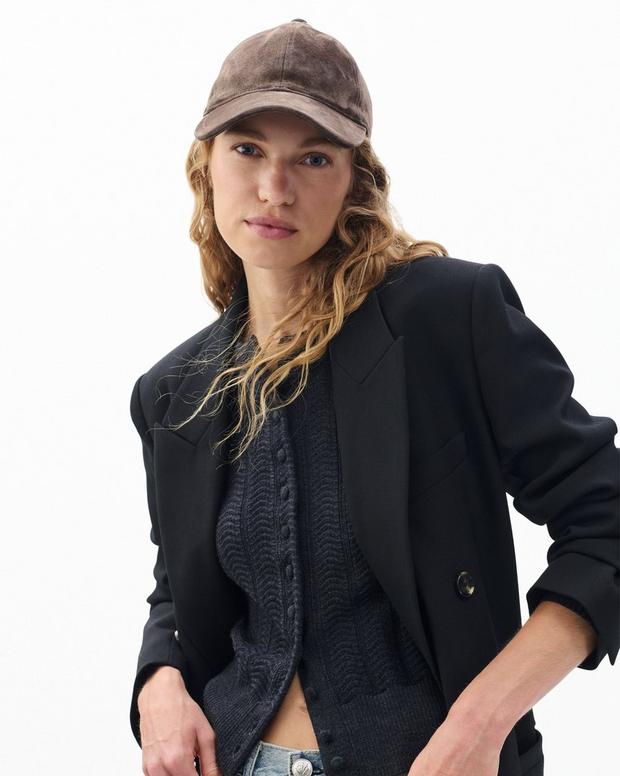 Rag & Bone Harlow Suede Baseball Cap