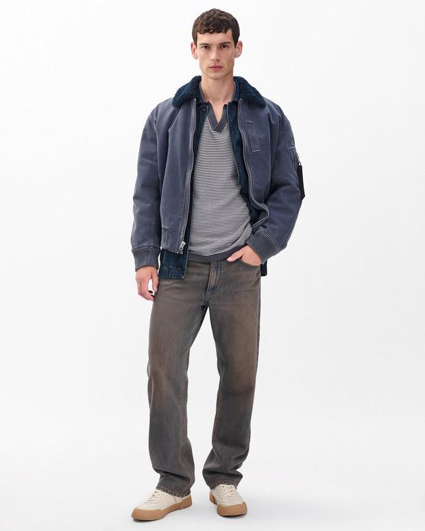 Rag & Bone Harvey Knit Johnny Collar Polo