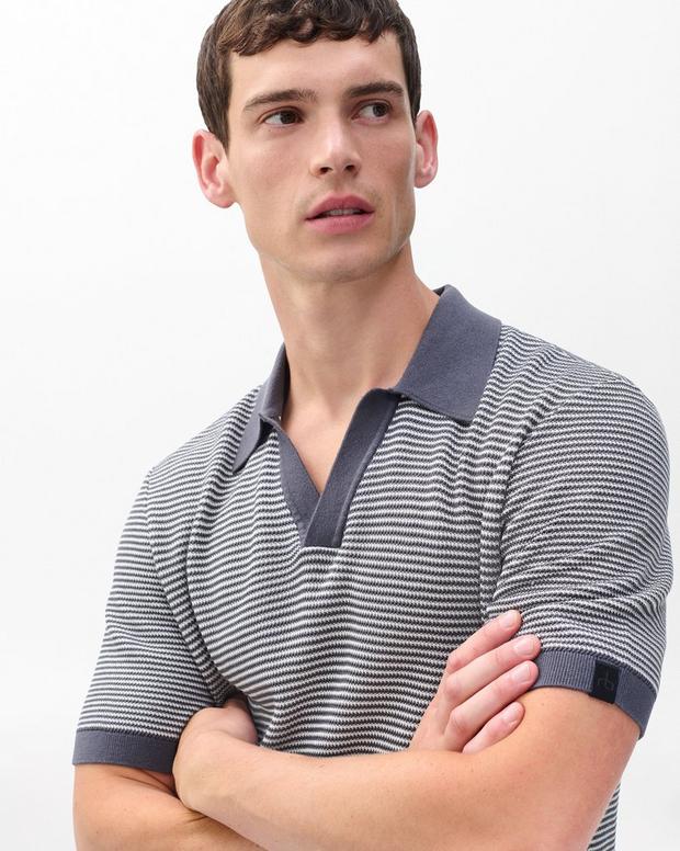 Rag & Bone Harvey Knit Johnny Collar Polo