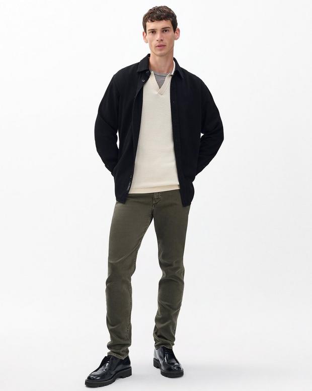 Rag & Bone Harvey Knit Johnny Collar Polo