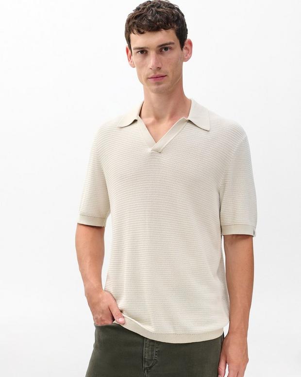Rag & Bone Harvey Knit Johnny Collar Polo