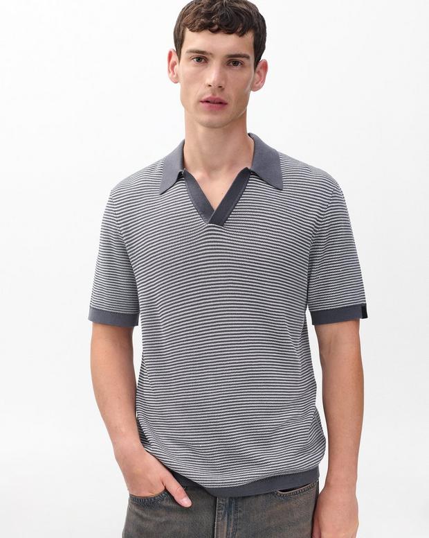 rag & bone Harvey Knit Johnny Collar Polo