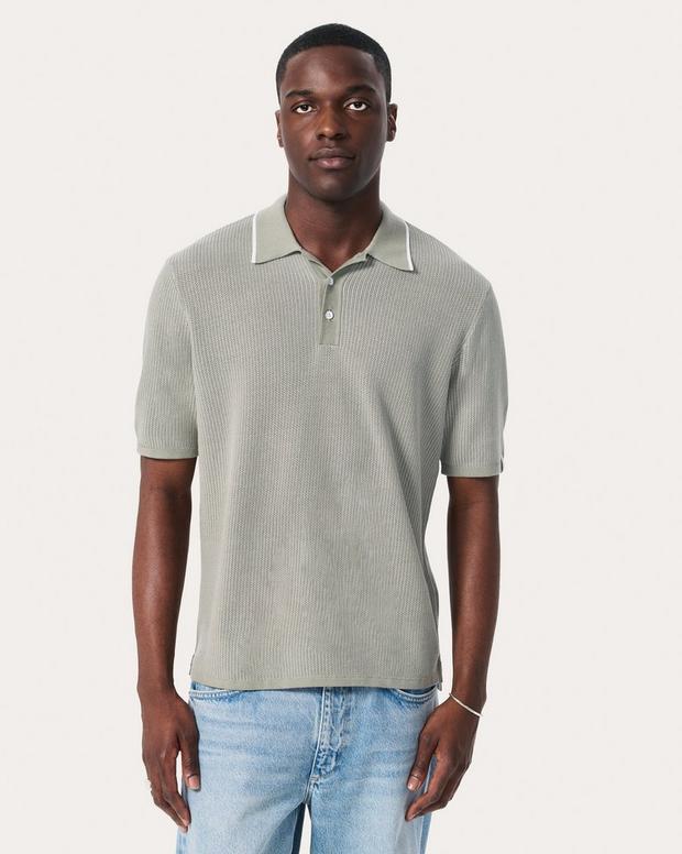 Rag & Bone Harvey Knit Polo Shirt