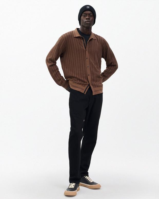 Rag & Bone Harvey Ribbed Knit Shirt