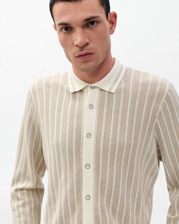 Rag & Bone Harvey Ribbed Knit Shirt