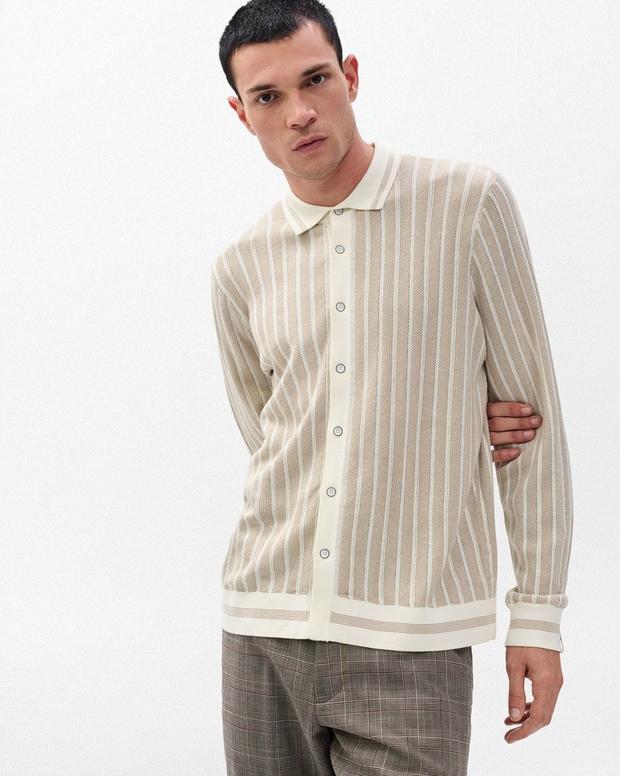 rag & bone Harvey Ribbed Knit Shirt