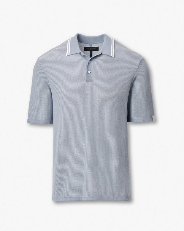 Rag & Bone Harvey Tipped Knit Polo