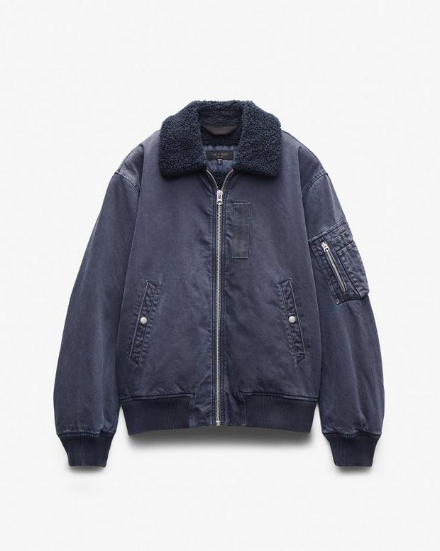 Rag & Bone Infuse Denim B-15 Bomber Jacket