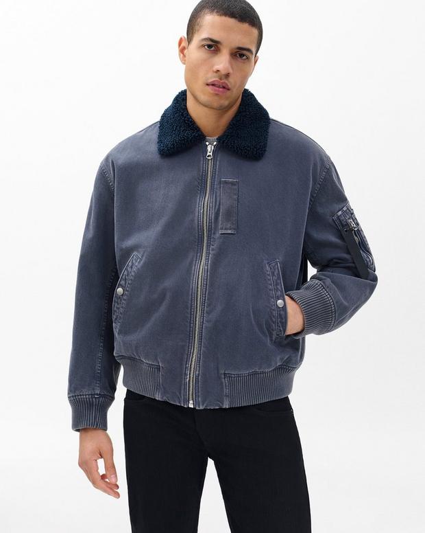 Rag & Bone Infuse Denim B-15 Bomber Jacket