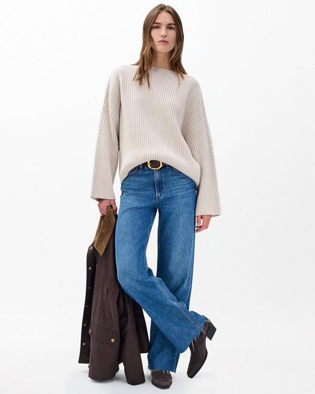 Rag & Bone Ingrid Boatneck Wool Sweater