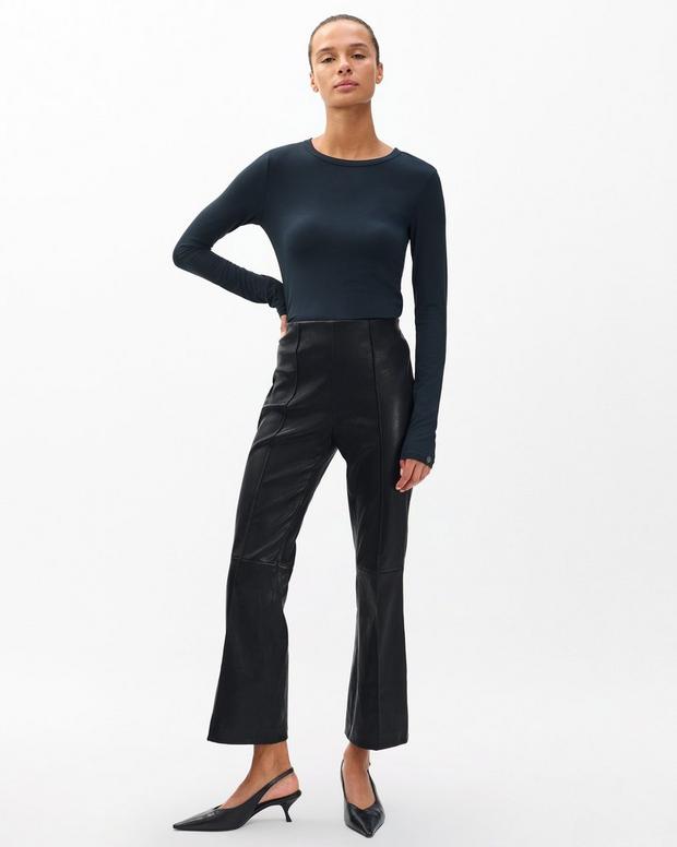 Rag & Bone Irina Kick Flare Leather Pants