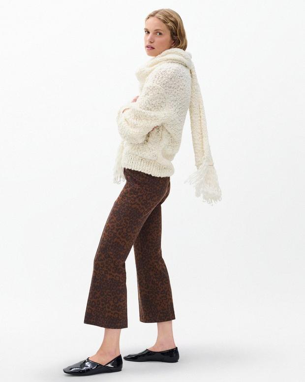 rag & bone Irina Leopard-Print Kick Flare Pants