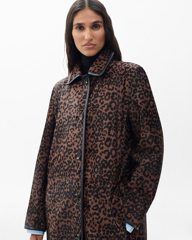 Rag & Bone Isa Leopard-Print Calf Hair Coat