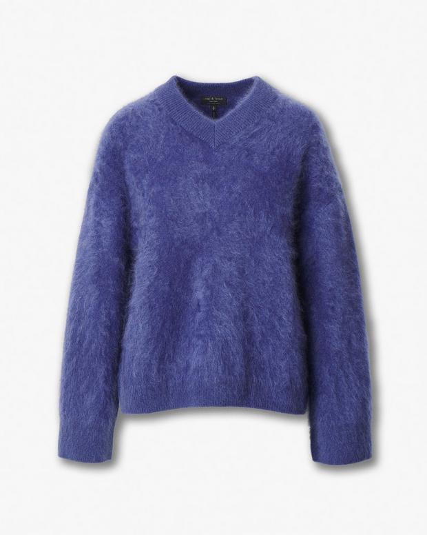 Rag & Bone Jada Brushed Cashmere V-Neck Sweater