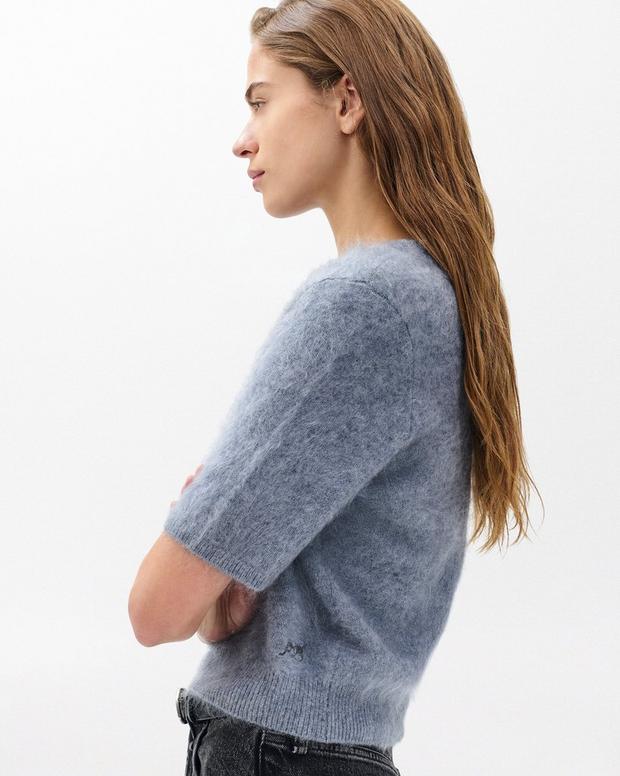 Rag & Bone Jada Brushed Short-Sleeve Crewneck