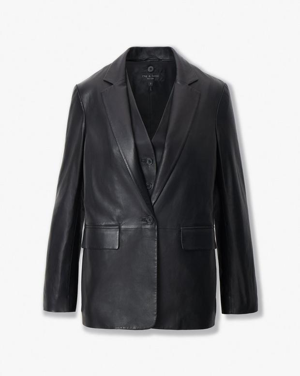 Rag & Bone Jennifer Leather Two-in-One Blazer