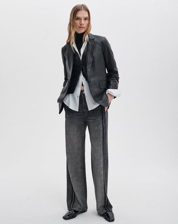 Rag & Bone Jennifer Leather Two-in-One Blazer