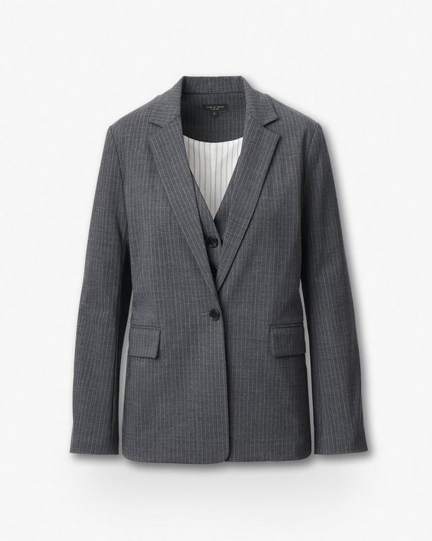 Rag & Bone Jennifer Striped Two-in-One Blazer