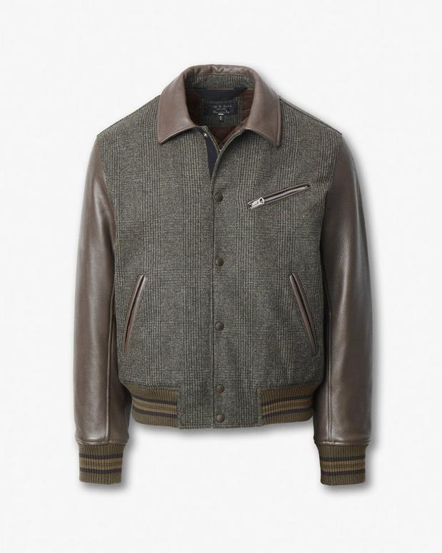 Rag & Bone Jeremy British Wool Varsity Jacket