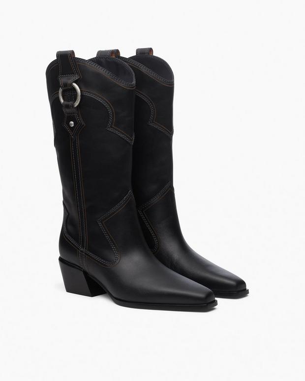 Rag & Bone Joni Leather Cowboy Boots