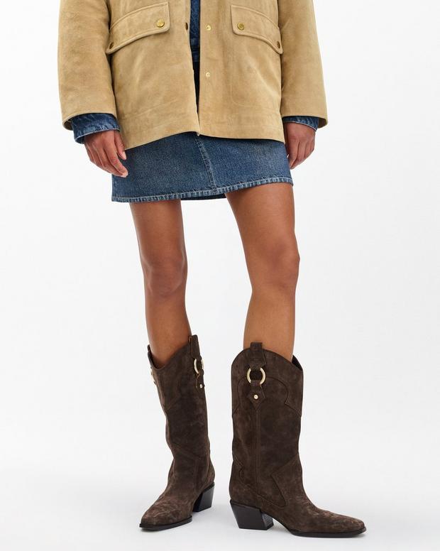 Rag & Bone Joni Suede Cowboy Boots