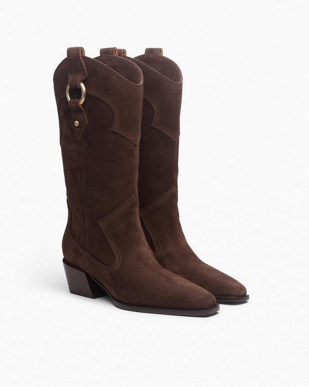 Rag & Bone Joni Suede Cowboy Boots
