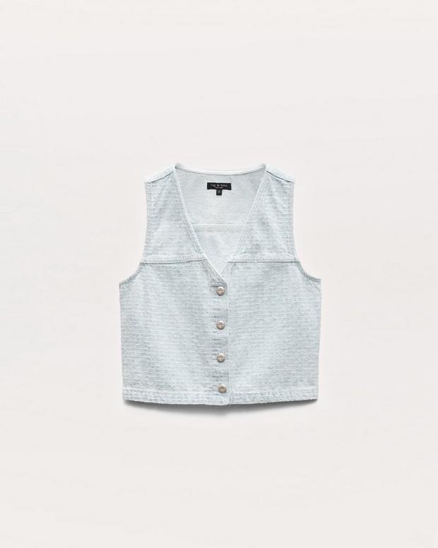 Rag & Bone Juliana Textured Denim Vest
