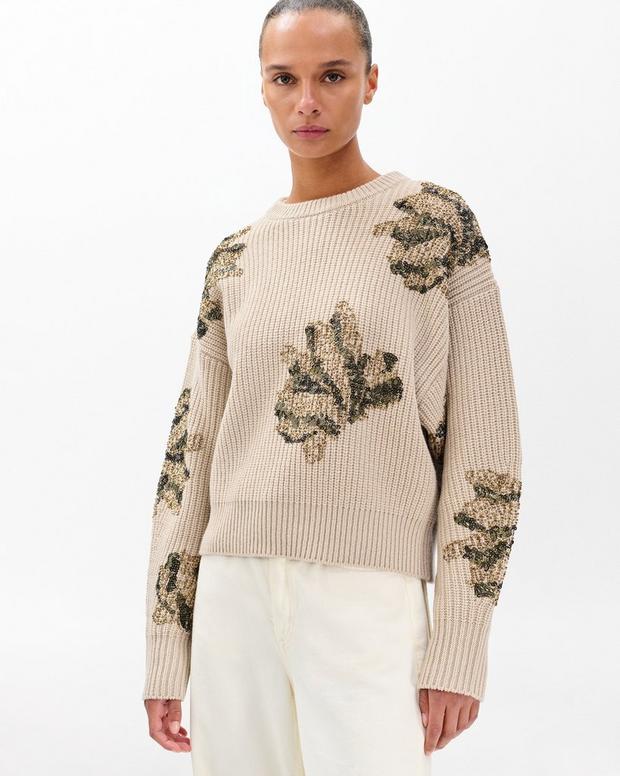 rag & bone Julie Sequined Wool Sweater