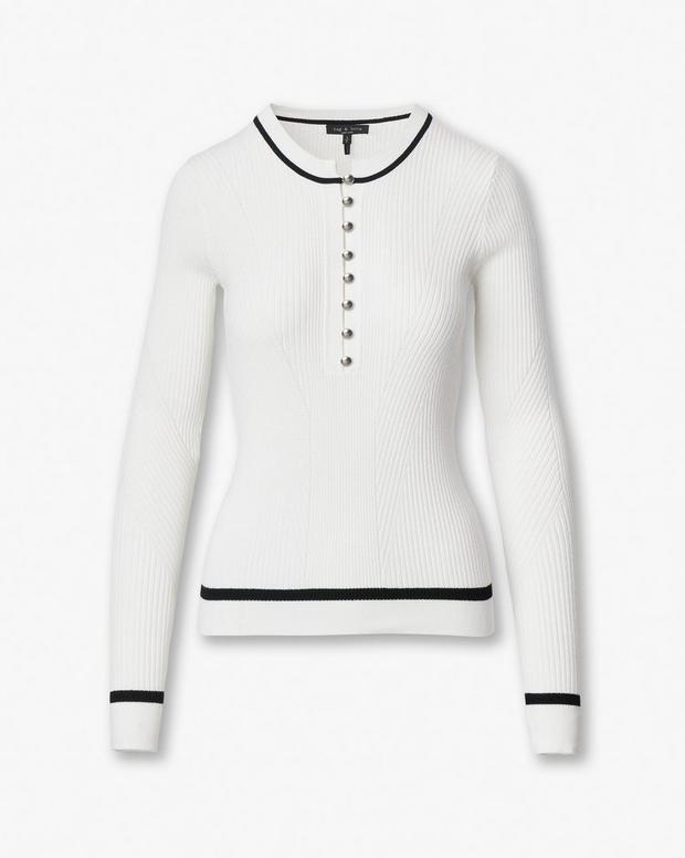 Rag & Bone Kassy Ribbed Henley