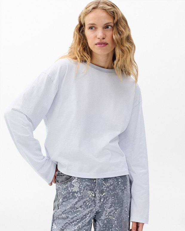 Rag & Bone Kelly Boxy Striped Long-Sleeve Tee
