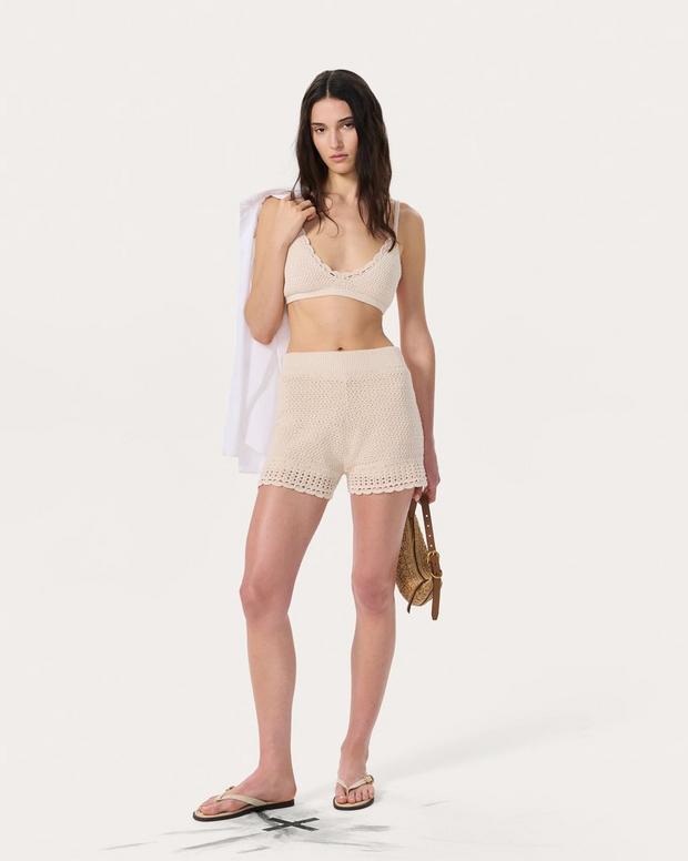 rag & bone Khloe Open-Knit Shorts