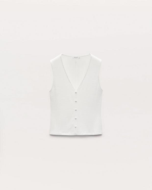 Rag & Bone Knit Button Tank Top